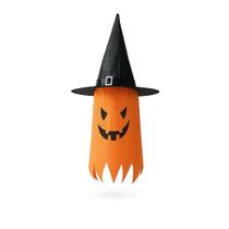 Chapéu De Bruxa Fantasma Laranja Decoração Halloween Com Led Chapéu De Bruxa Fantasma Laranja Decoração Halloween Com Led
