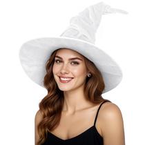 Chapéu de bruxa feminino JEGERMIG White Velvet Masquerade