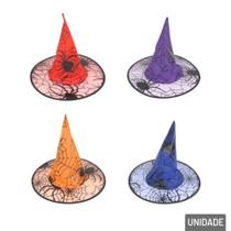 Chapéu De Bruxa Halloween Com Aranhas Para Festas a Fantasia - TINGS