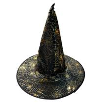 Chapéu De Bruxa Halloween Estampado Aranha Bruxa Morcegos - Jac Fashion