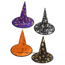 Chapéu De Bruxa Halloween Festa Fantasia Metalizado Sortido