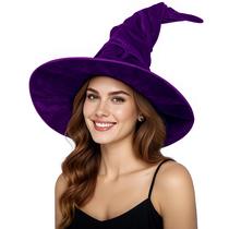 Chapéu de bruxa HOMELEX de Halloween para adultos negros femininos, grande
