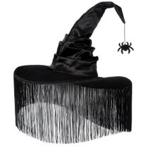 Chapéu de bruxa JUSTOTRY para mulheres, fantasia de Halloween preta
