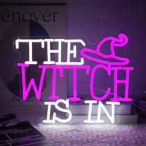 Chapéu de bruxa LED Neon Sign Kullneon roxo 40x31 cm Chapéu de bruxa LED Neon Sign Kullneon roxo 40x31 cm