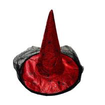 chapeu de bruxa telado halloween cosplay bruxaria fantasia - Jac Fashion