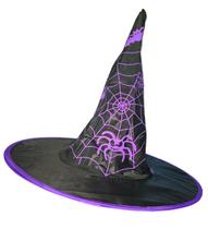 Chapéu De Bruxa Tradicional Teia De Aranha Halloween