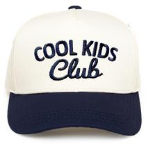 Chapéu de caminhoneiro infantil Funky Junque Cool Kids Club azul marinho
