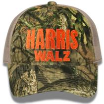 Chapéu de caminhoneiro Jeados Harris Walz Camouflage Kamala para presidente Chapéu de caminhoneiro Jeados Harris Walz Camouflage Kamala para presidente