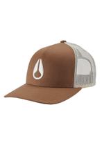 Chapéu de caminhoneiro NIXON Iconed Brown/Off White para unissex