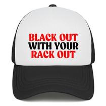 Chapéu de caminhoneiro sxmluedn Black Out com seu Snapback Rack Out