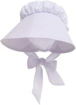 Chapéu de camponês ZEUIHELO Maid Hat Amish Hat Prairie Cap branco