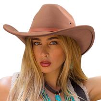 Chapéu de caubói DRESHOW Classic Western Felt para mulheres e homens