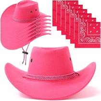 Chapéu de caubói e bandana Zhanmai Western Party Traje x12 Chapéu de caubói e bandana Zhanmai Western Party Traje x12