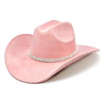 Chapéu de caubói FLUFFY SENSE. Chapéu de cowboy para mulheres e homens rosa Chapéu de caubói FLUFFY SENSE. Chapéu de cowboy para mulheres e homens rosa