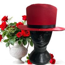 Chapéu de Cetim Luxo Vermelho Acessório Elegante para Rituais e Decorações Chapéu de Cetim Luxo Vermelho Acessório Elegante para Rituais e Decorações
