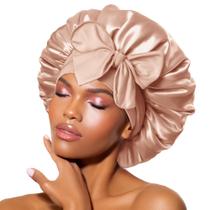 Chapéu de cetim para dormir BONNET QUEEN Champagne Color Chapéu de cetim para dormir BONNET QUEEN Champagne Color