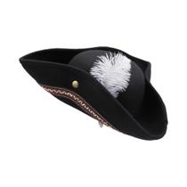 Chapéu De Cosplay Pirata Decorado Com Plumas, Respirável, Casual, Para Apresentações De Palco, Chapéu De Cosplay Pirata Decorado Com Plumas, Respirável, Casual, Para Apresentações De Palco,