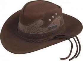 Chapéu de couro modelo australiano largadão - LARGADÃO - COURO E LONA