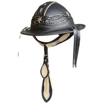 Chapéu De Couro Nordestino Dominguinhos Preto elegante Chapéu De Couro Nordestino Dominguinhos Preto elegante
