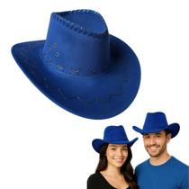 Chapéu de Cowboy Adulto Western Suede Azul Chapéu de Cowboy Adulto Western Suede Azul