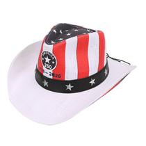 Chapéu de cowboy com design da bandeira dos EUA, patriótico, para homens e mulheres
