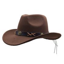 Chapéu de cowboy de cowgirl IFSUN, pele infantil, feltro, aba larga, marrom Chapéu de cowboy de cowgirl IFSUN, pele infantil, feltro, aba larga, marrom