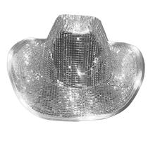Chapéu de cowboy Disco Ball Sparkly Glitter Chapéu de festa Mirror Ball Chapéu de cowboy Disco Ball Sparkly Glitter Chapéu de festa Mirror Ball