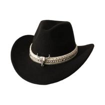 Chapéu De Cowboy Estilo Ocidental Com Estampa De Vaca, Chapéu De Sol Étnico Com Borda Enrolada,