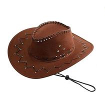 Chapéu de cowboy, feltro de camurça marrom, estilo ocidental, pele de veado, tamanho único Chapéu de cowboy, feltro de camurça marrom, estilo ocidental, pele de veado, tamanho único