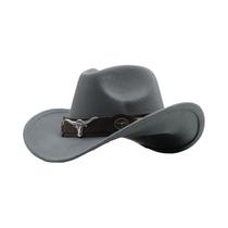 Chapéu de Cowboy Ocidental de Lã Preta - Unissex - Estilo Jazz