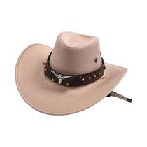 Chapéu De Cowboy Ocidental Vintage De Camurça Artificial Com Aba Larga Para Cavalheiro, Cowgirl,