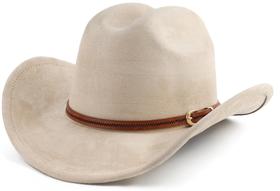 Chapéu de cowboy Pro Celia de aba larga para mulheres e homens bege Chapéu de cowboy Pro Celia de aba larga para mulheres e homens bege