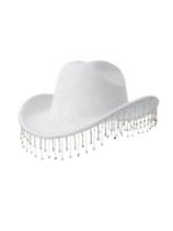 Chapéu de cowboy QWINEE Western Rhinestone Tassel para mulheres/homens Chapéu de cowboy QWINEE Western Rhinestone Tassel para mulheres/homens