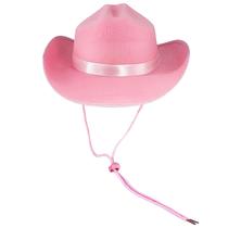 Chapéu de cowboy The Dreidel Company em feltro rosa de 56 cm para crianças