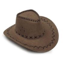 Chapéu De Cowboy Unissex Estilo Camurça Com Abam Custura Externa Robustica Cor:terra Chapéu De Cowboy Unissex Estilo Camurça Com Abam Custura Externa Robustica Cor:terra
