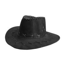 Chapéu de Cowboy Western Suede Preto - Infantil