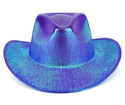 Chapéu de cowboy XYIYI Blue Felt para mulheres, homens e adultos