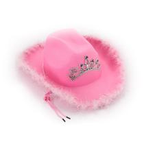 Chapéu de cowgirl Zink Pink com tiara para adultos - rosa Chapéu de cowgirl Zink Pink com tiara para adultos - rosa