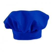 Chapéu De Cozinheiro 30cm X 15cm Liso Tecido Oxford - Azul - Padrao