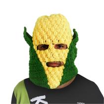 Chapéu de Crochê Corn Monster Amarelo e Verde Acrílico 180g
