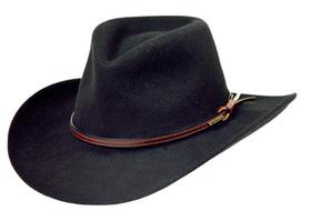Chapéu de exterior Stetson Bozeman preto 2XL com pulseira de couro