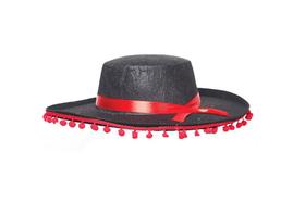 Chapéu de fantasia UNDERWRAPS espanhol preto/vermelho para adultos unissex