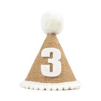 Chapéu De Festa De Aniversário Para Bebê Menino Ou Menina, Faixa De Cabeça De Burlap Para Decoração