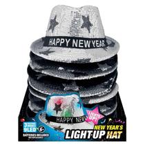 Chapéu de festa Magic Seasons New Years Light-Up, pacote com 12