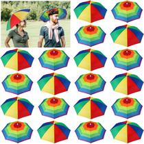 Chapéu de guarda-chuva Kacctyen, pacote com 20 unidades Rainbow, 53 cm de diâmetro Chapéu de guarda-chuva Kacctyen, pacote com 20 unidades Rainbow, 53 cm de diâmetro