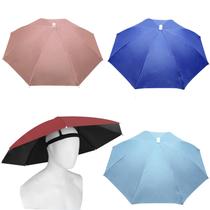 Chapéu de guarda-chuva MUFEKUM, pacote com 4 unidades para adultos, impermeável, multicolorido