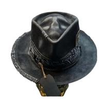 Chapéu De Halloween Com Caveira, Estilo Cowboy Europeu Ocidental, Ceifador Triste, Feito À Mão,
