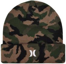 Chapéu de inverno Hurley Icon Knit Cuffed Beanie para homens Camo Chapéu de inverno Hurley Icon Knit Cuffed Beanie para homens Camo