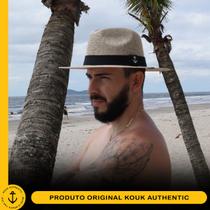 Chapéu de Juta Kouk Authentic Agro Estilo Sol Verão Masculino Verão Praia