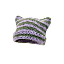 Chapéu de lã tricotado Cat Ears Anime Winter Warm para adultos